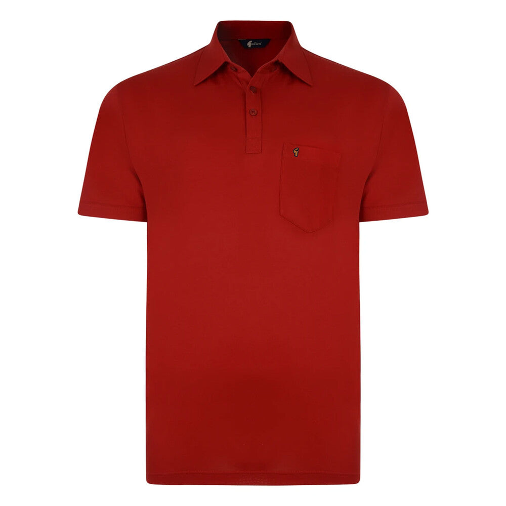 Gabicci Z05 Short Sleeved Jersey Polo Shirt - Red