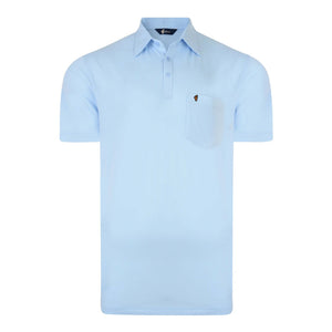 Gabicci Z05 Short Sleeved Jersey Polo Shirt - Sky
