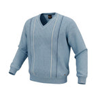 Gabicci M01 Pattern Front V Neck Jumper - Surf