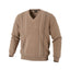 Gabicci M01 Pattern Front V Neck Jumper - Sandstone
