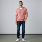 Gabicci M02 Pattern Front V Neck Jumper - Candy