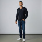 Gabicci M01 Pattern Front V Neck Jumper - Navy