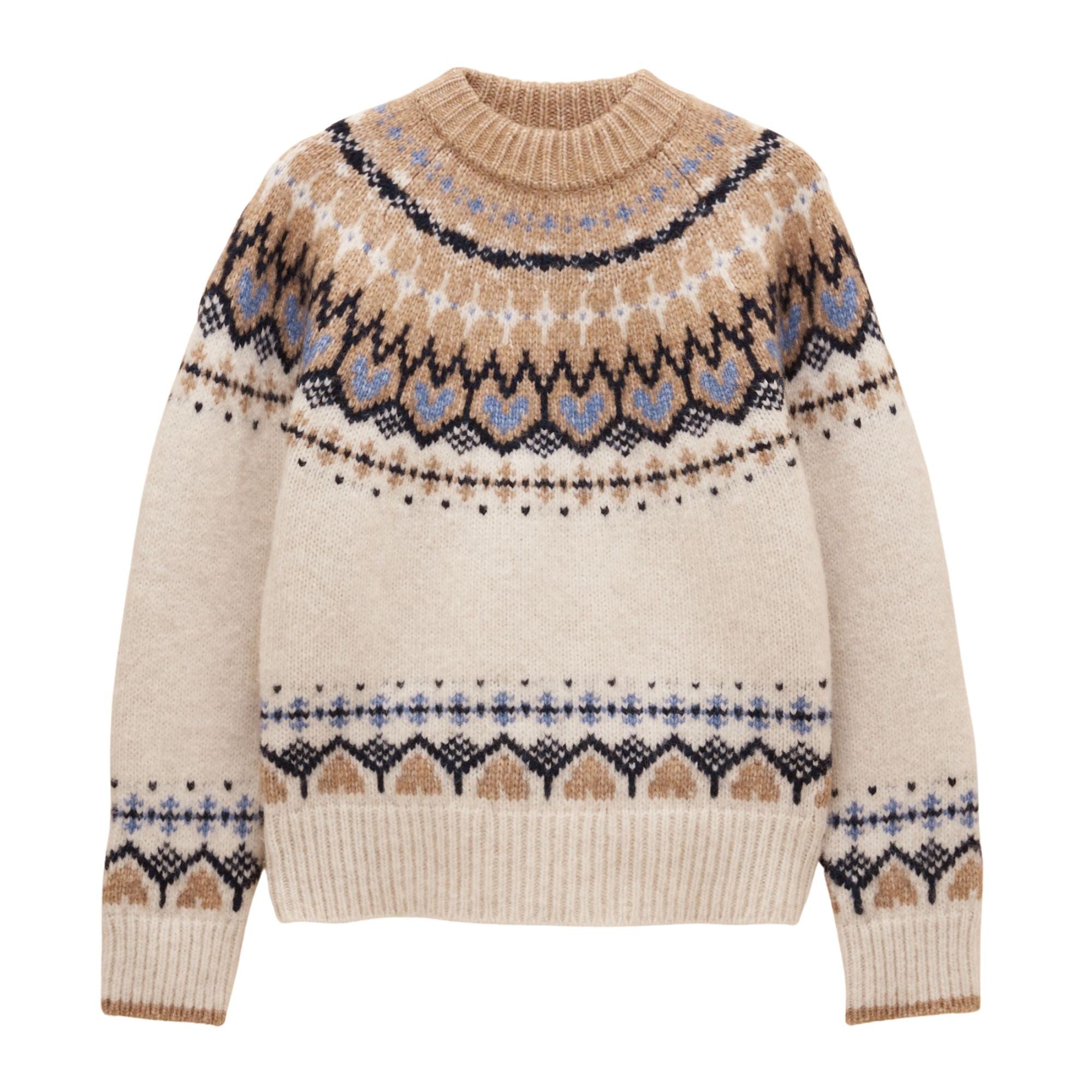 Joules Womens Charlie Knitted Patter Sweatshirt - Cream