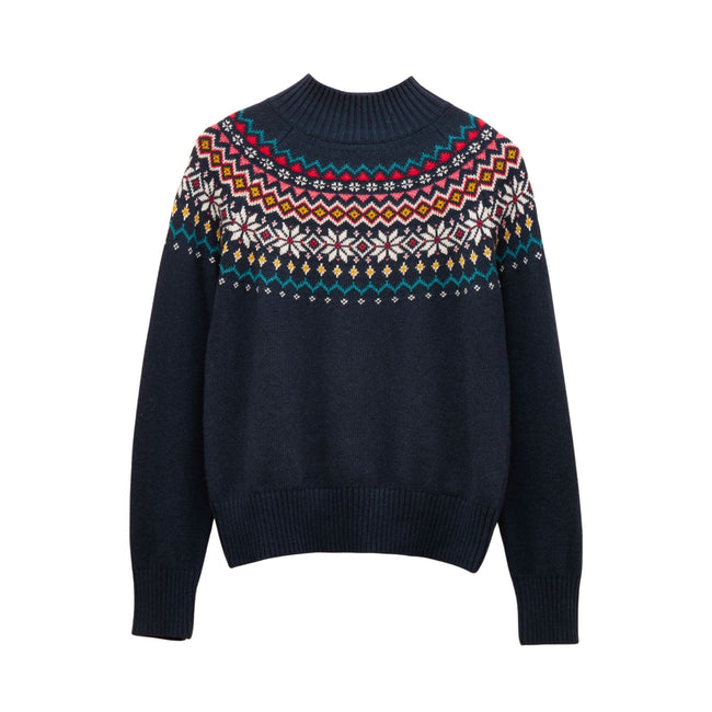 Joules Womens Alba Knitted Sweatshirt - Navy Hover Image