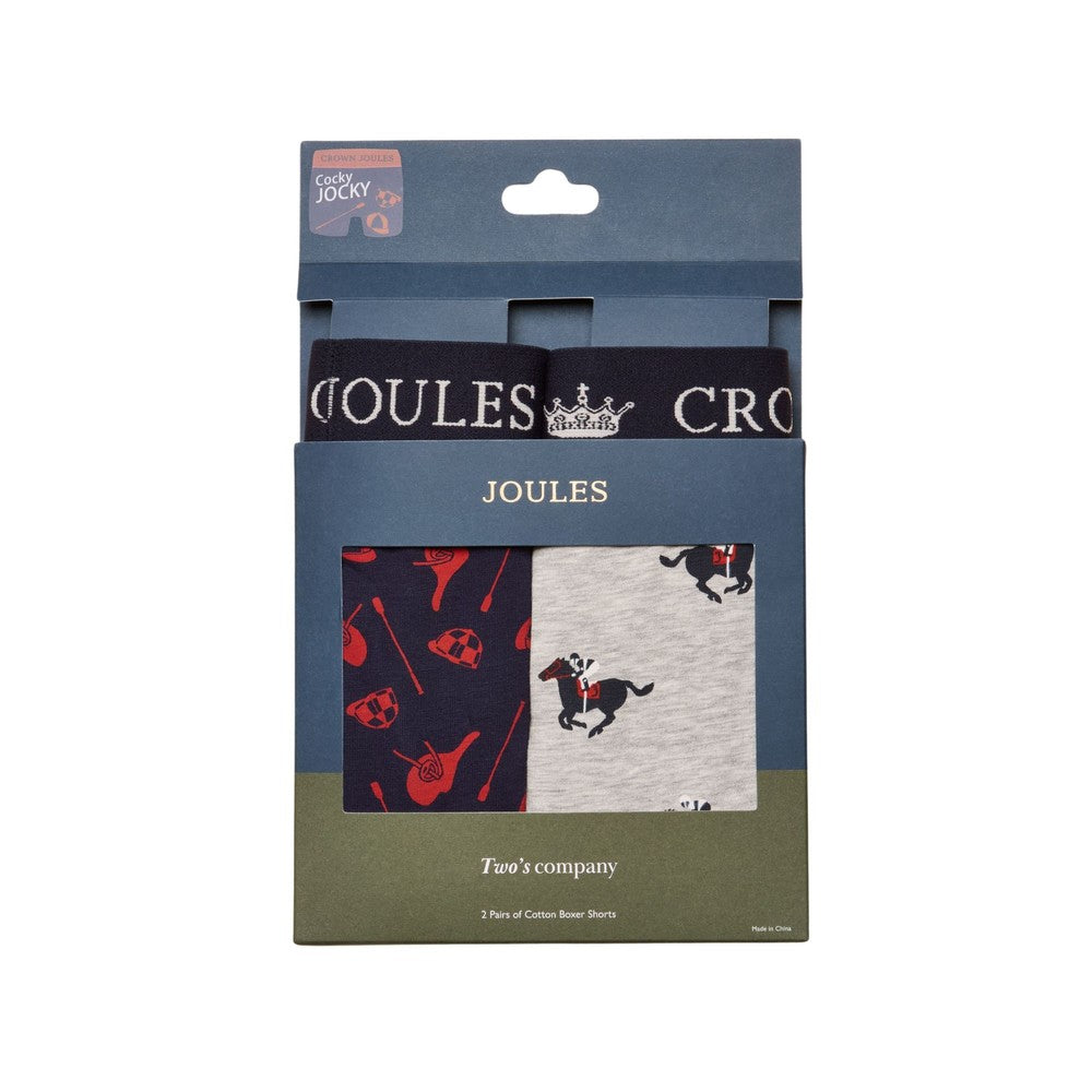 Joules Crown Joules Underwear Two Pack - Grey/Navy