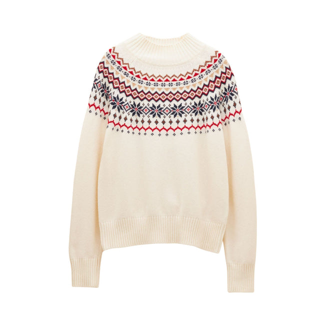 Joules Womens Alba Knitted Sweatshirt - Cream Hover Image