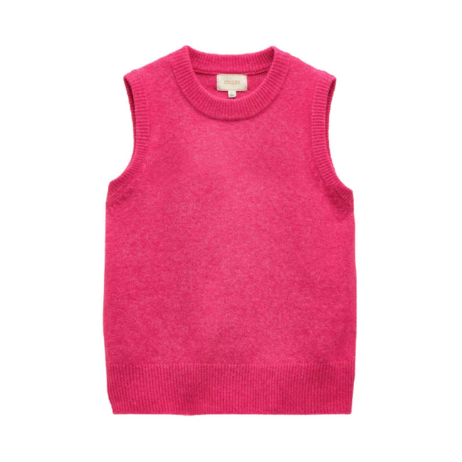 Joules Womens Holly Knitted Vest - Fushsia Pink Hover Image