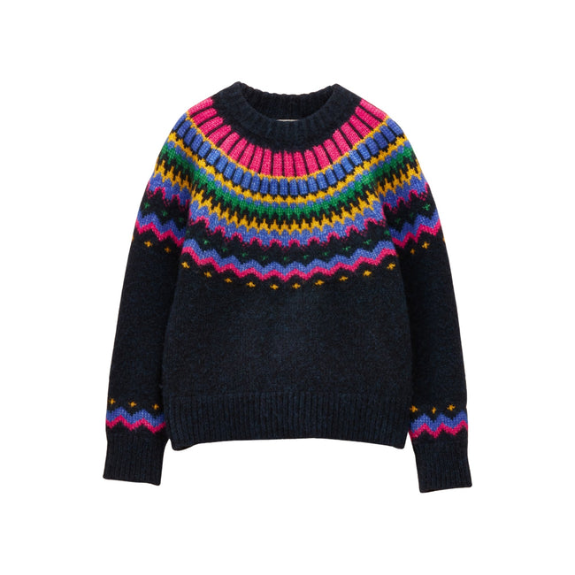 Joules Womens Charlie Knitted Sweatshirt - Navy Hover Image