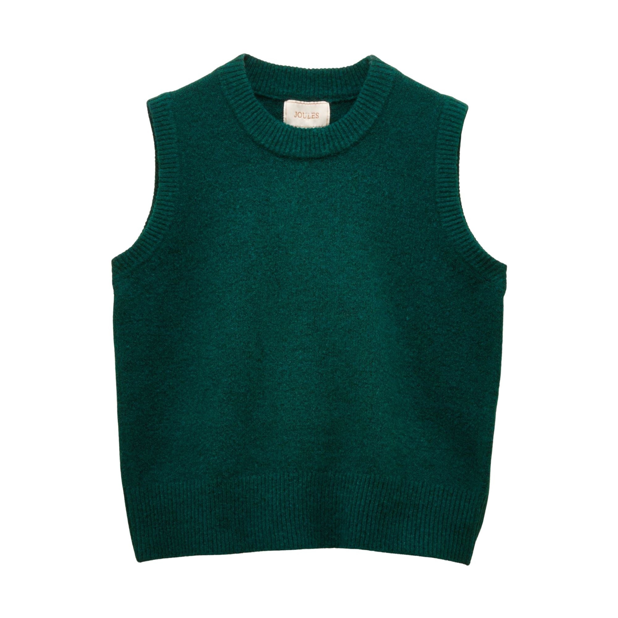 Joules Womens Holly Knitted Vest - Dark Green