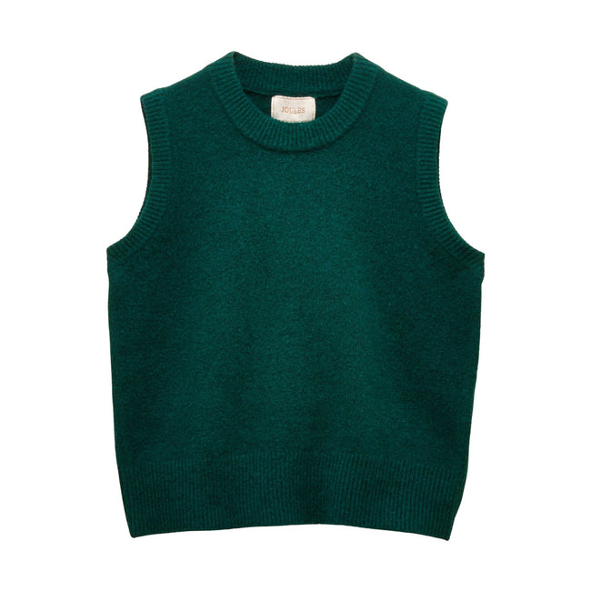Joules Womens Holly Knitted Vest - Dark Green Hover Image