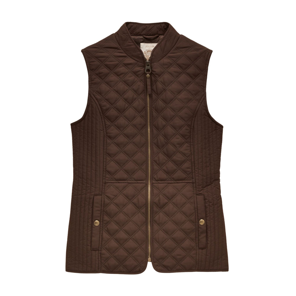 Joules Womens Minx Gilet - Chocolate Brown