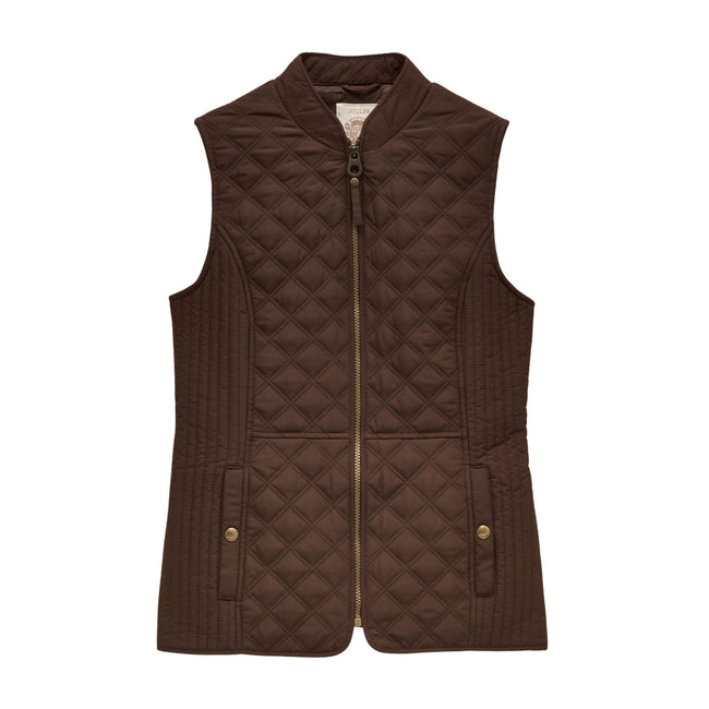 Joules Womens Minx Gilet - Chocolate Brown Hover Image