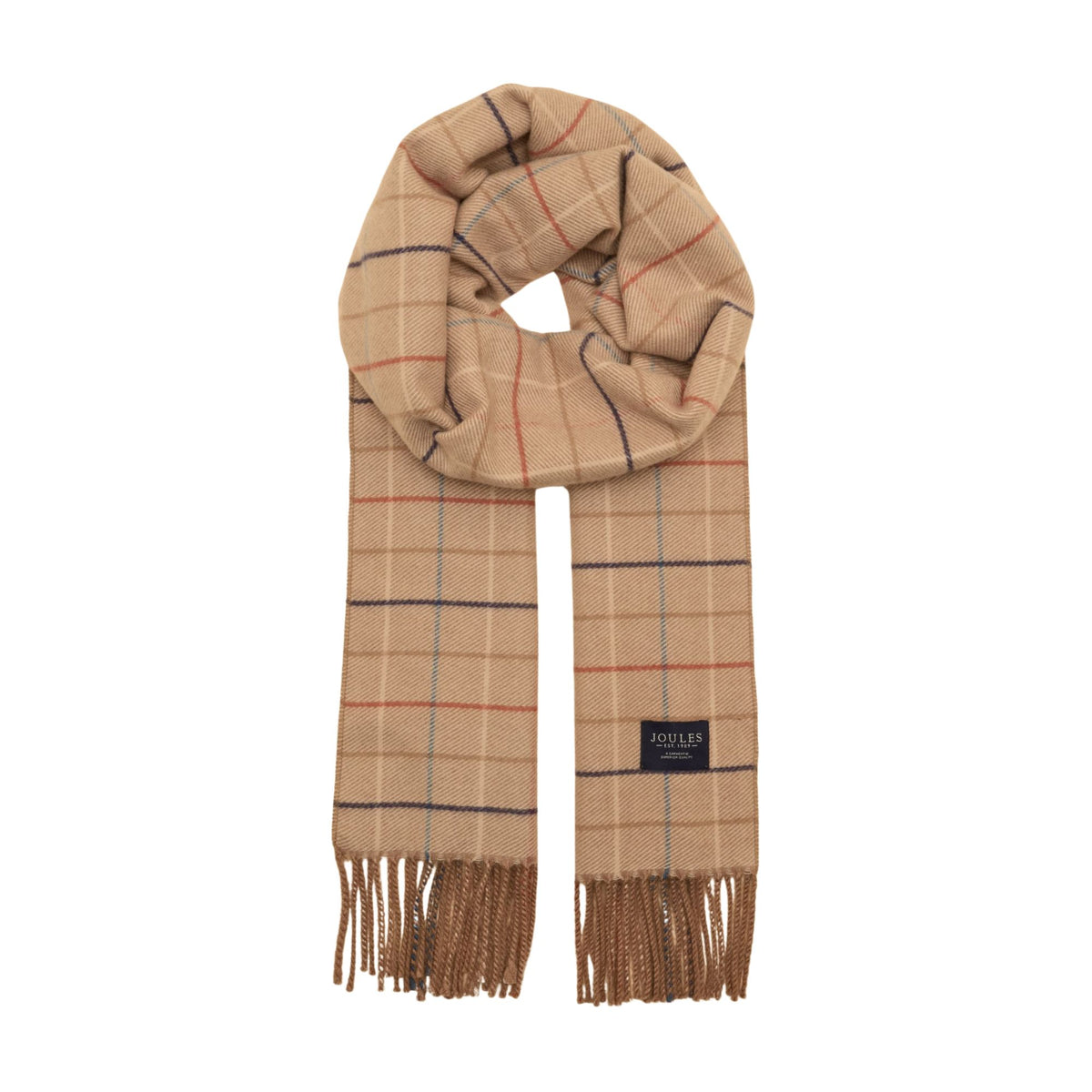 Joules Womens Langtree Scarf - Neutral Check