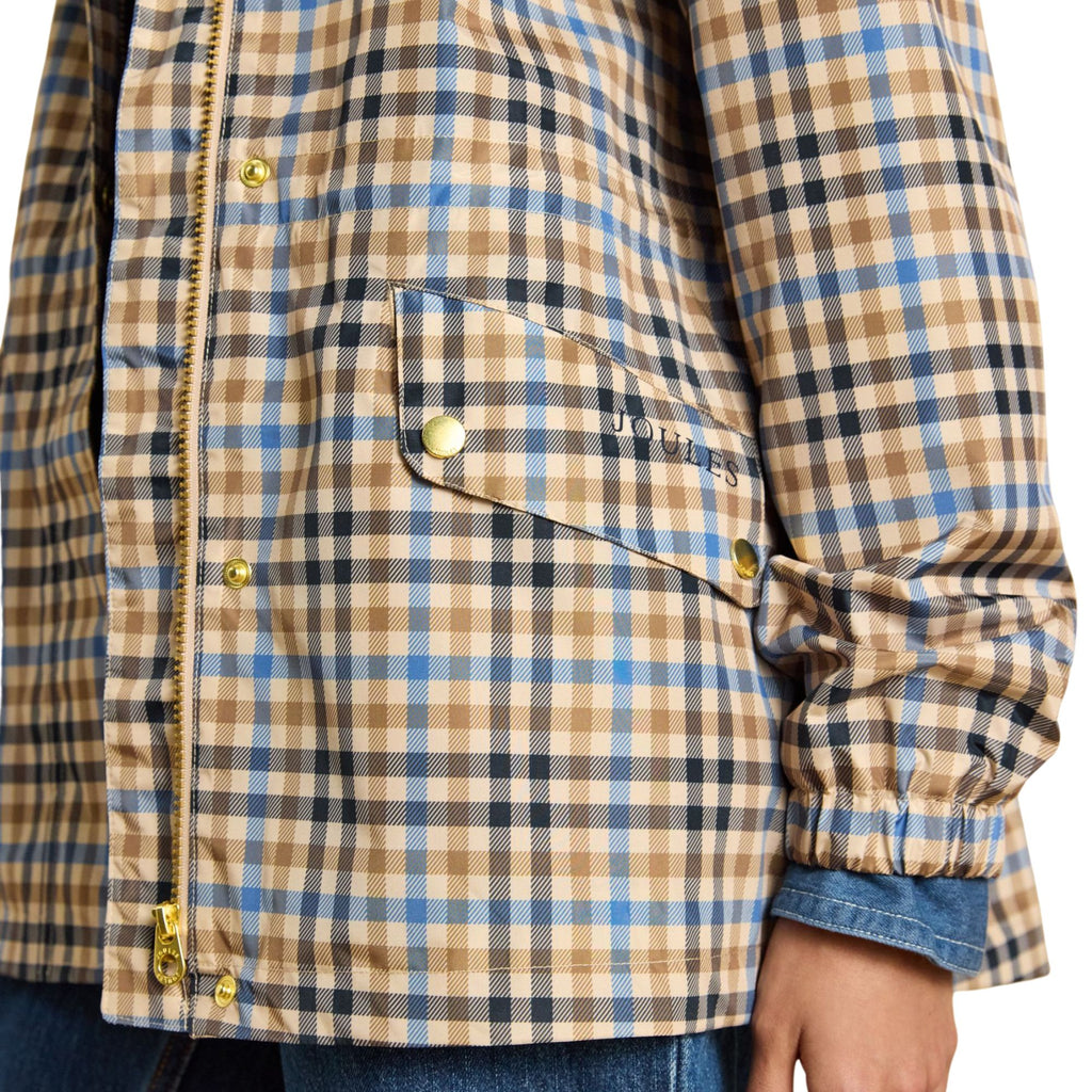 Joules Womens Everdry Coat - Tan Check