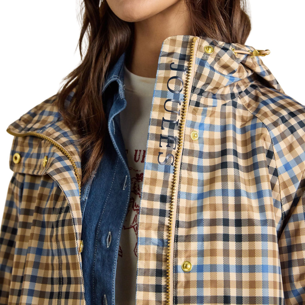 Joules Womens Everdry Coat - Tan Check