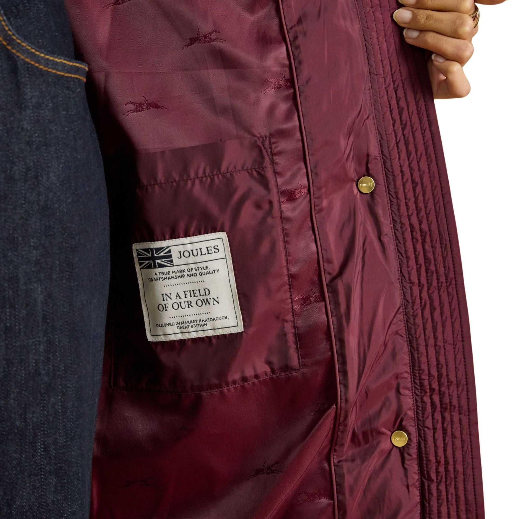 Joules Womens Windborough Coat - Rust Brown