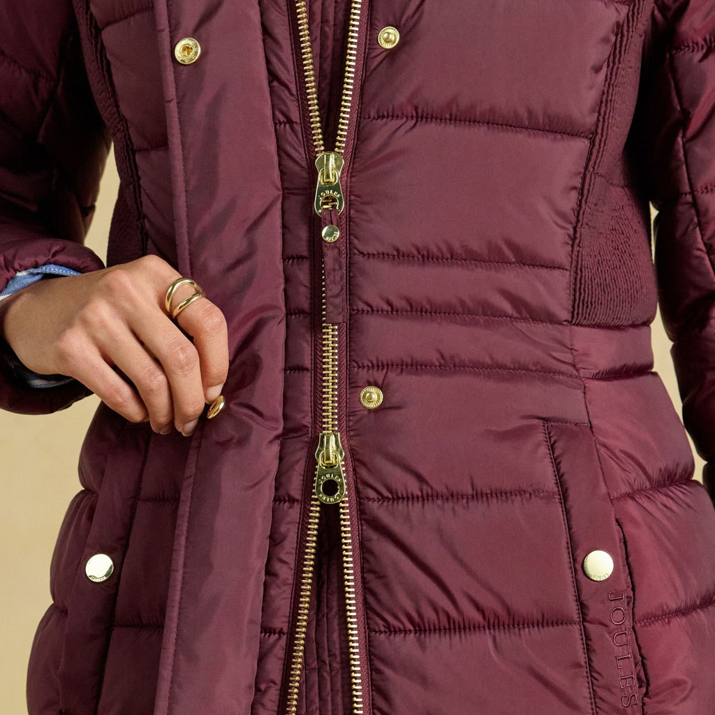 Joules Womens Windborough Coat - Rust Brown