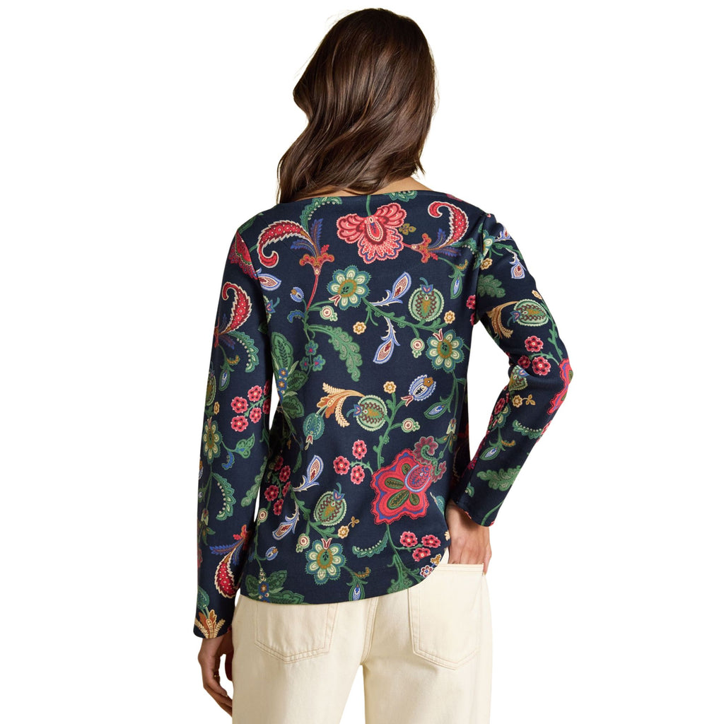 Joules Womens Printed Harbour T-Shirt - Navy Floral