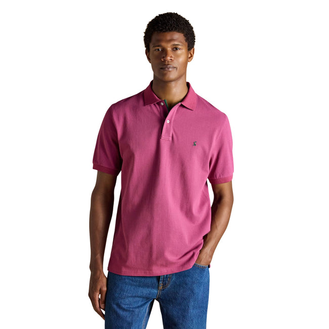 Joules Mens Woody Polo Shirt - Berry Red Main Image