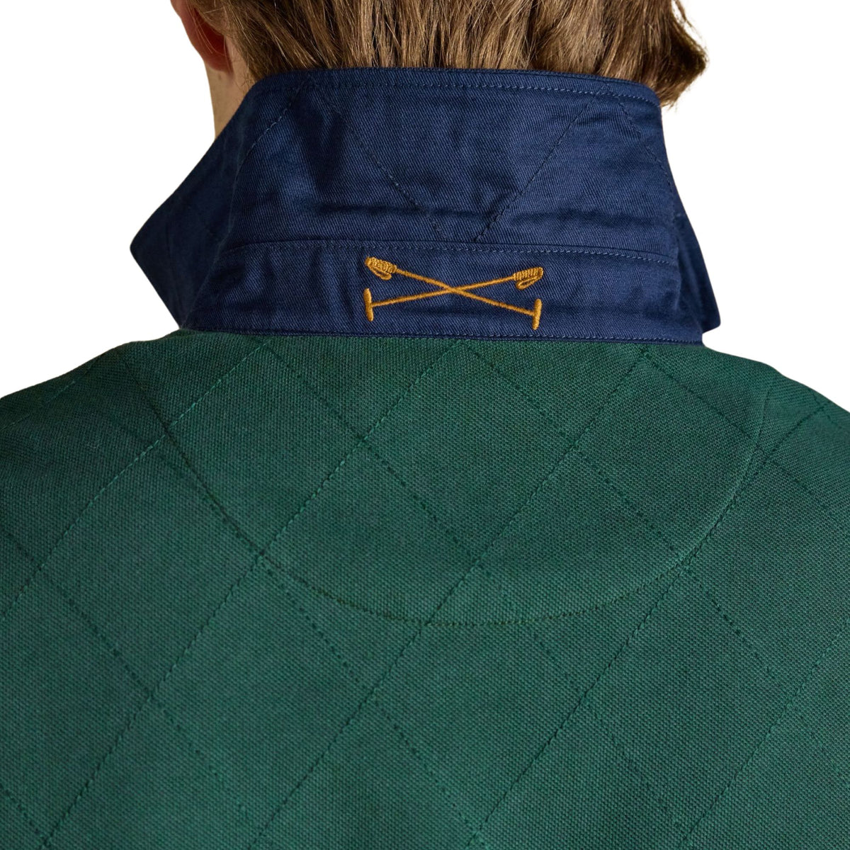 Joules Mens Embellished Woody Polo Shirt - Green/Burgundy
