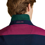 Joules Mens Woody Stripe Polo Shirt - Berry Pink