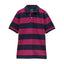 Joules Mens Woody Stripe Polo Shirt - Berry Pink