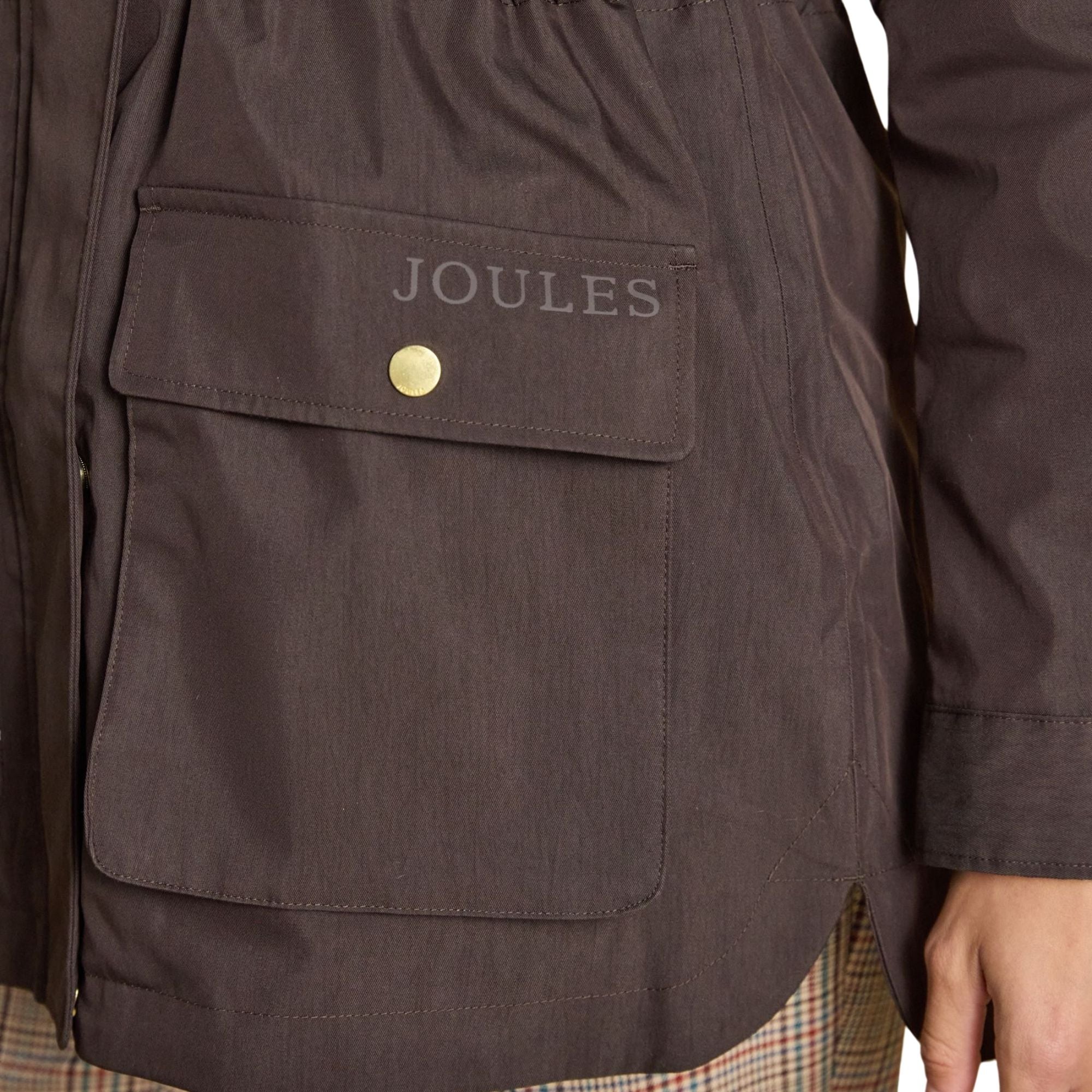 Joules Womens Portwell Coat - Chocolate Brown