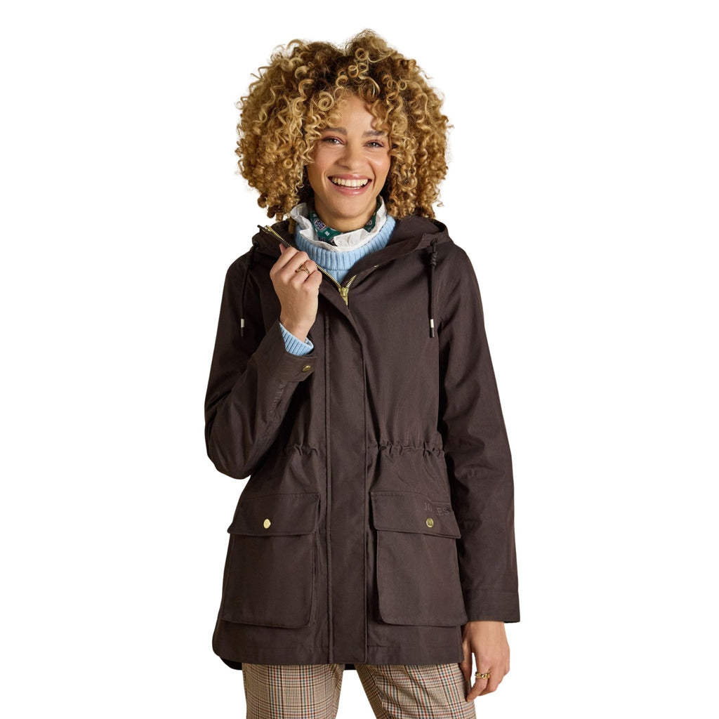 Joules Womens Portwell Coat - Chocolate Brown