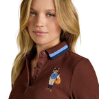 Joules Womens Fairfield Jonty Polo Shirt - Chocolate Brown