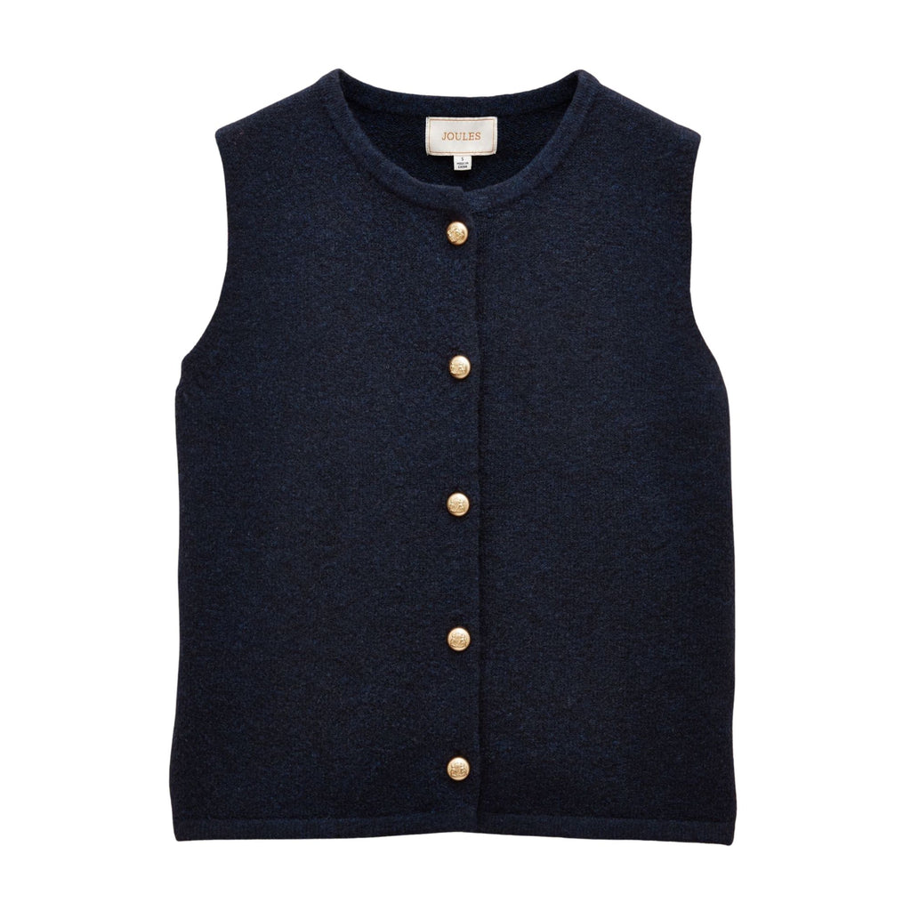 Joules Womens Holly Button Tank Tank Top - Navy