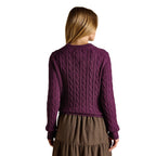 Joules Womens Classic Cable Jumper - Wine
