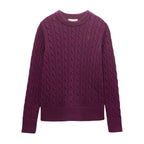Joules Womens Classic Cable Jumper - Wine
