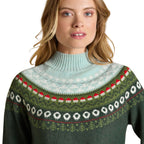 Joules Womens Landscape Fairisle Jumper - Green