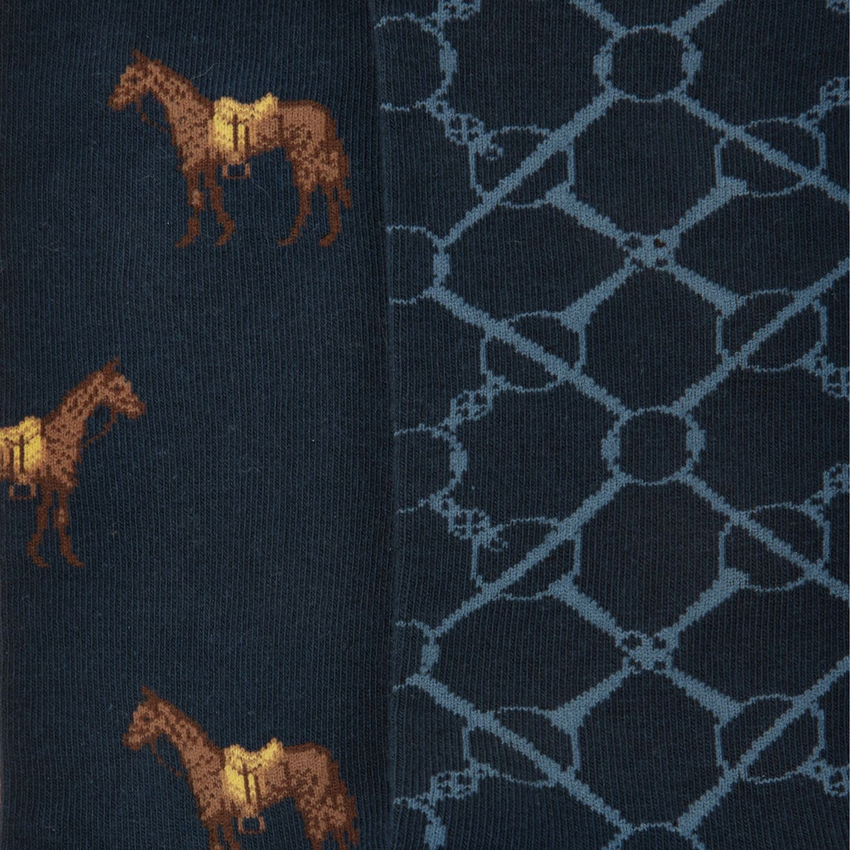 Joules Womens Everyday 2 Pack Socks - Navy Horse
