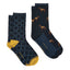 Joules Womens Everyday 2 Pack Socks - Navy Horse