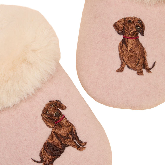 Joules Womens Slippet Luxe Slippers - Pink Dog Main Image