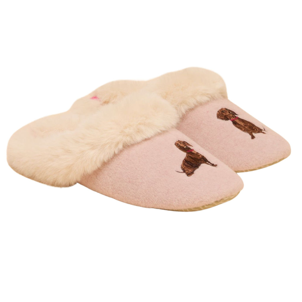 Joules Womens Slippet Luxe Slippers - Pink Dog
