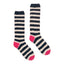 Joules Womens Fluffy Socks - Navy Cream Stripe
