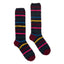 Joules Womens Fluffy Socks - Navy Multi Stripe