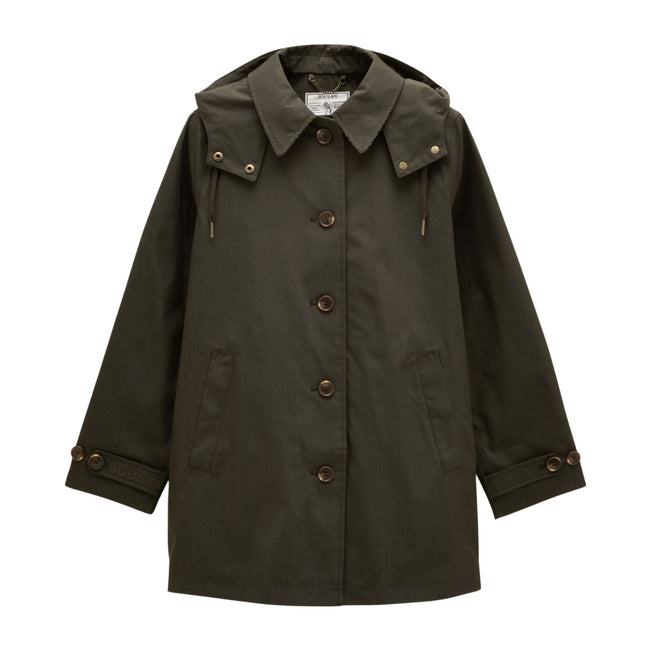 Joules Womens Rainmore Coat - Khaki Green Hover Image