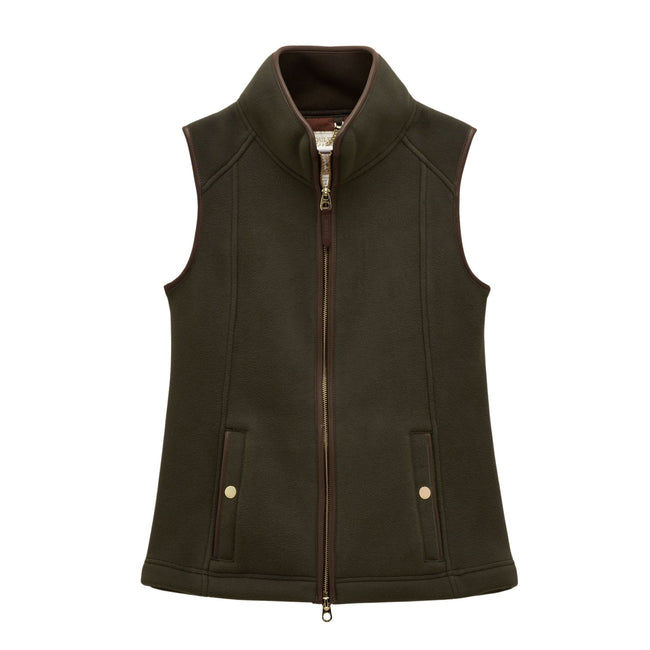 Joules Womens Heritage Gilet - Khaki Green Hover Image