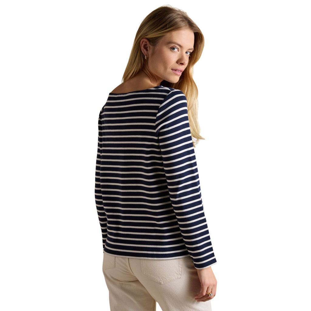 Joules Womens Harbour T-Shirt - Navy/White