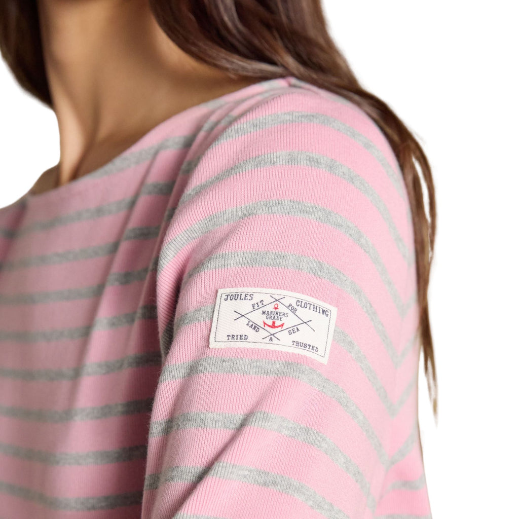 Joules Womens Harbour T-Shirt - Pink/Grey Marl