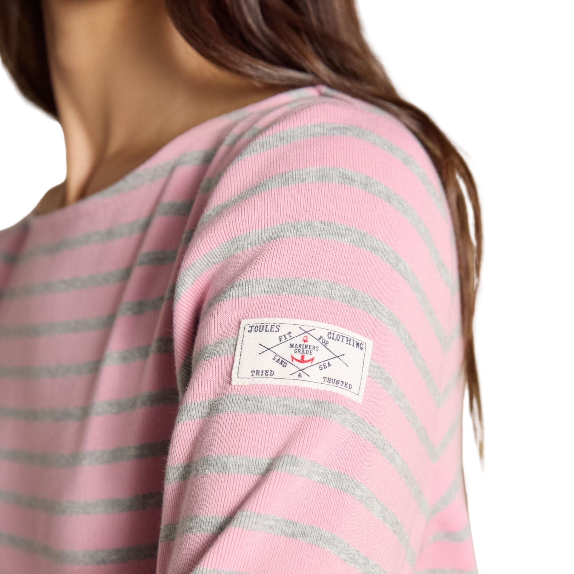 Joules Womens Harbour T-Shirt - Pink/Grey Marl