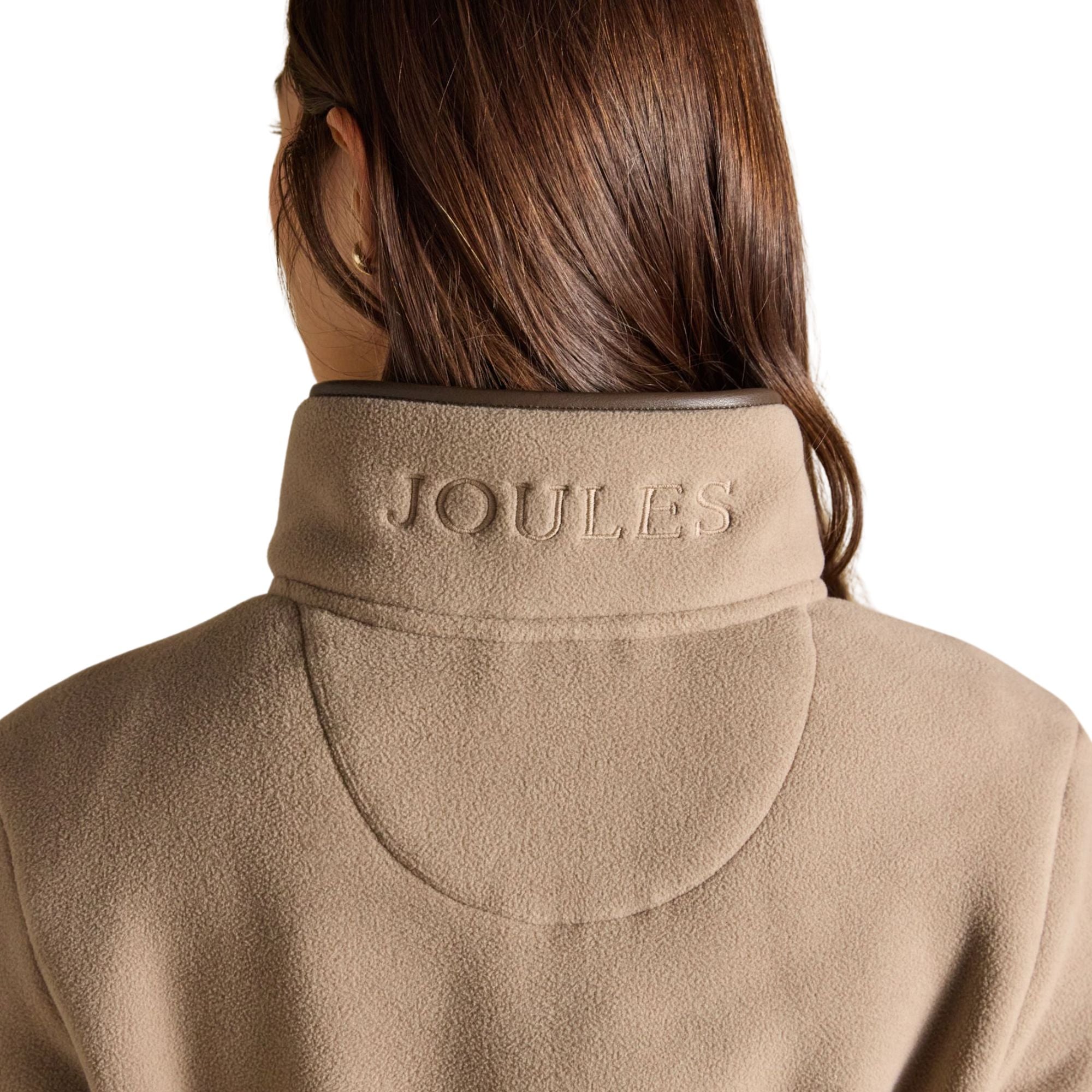 Joules Womens Heritage Full Zip Fleece - Mink Brown