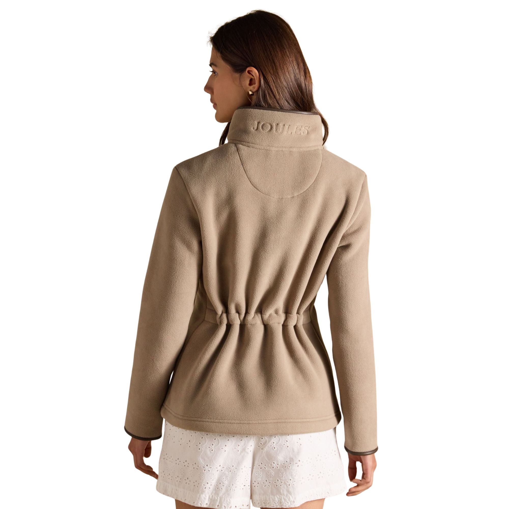 Joules Womens Heritage Full Zip Fleece - Mink Brown