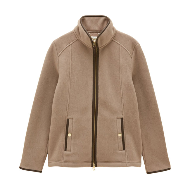 Joules Womens Heritage Full Zip Fleece - Mink Brown Hover Image