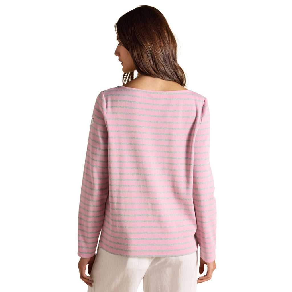 Joules Womens Harbour T-Shirt - Pink/Grey Marl