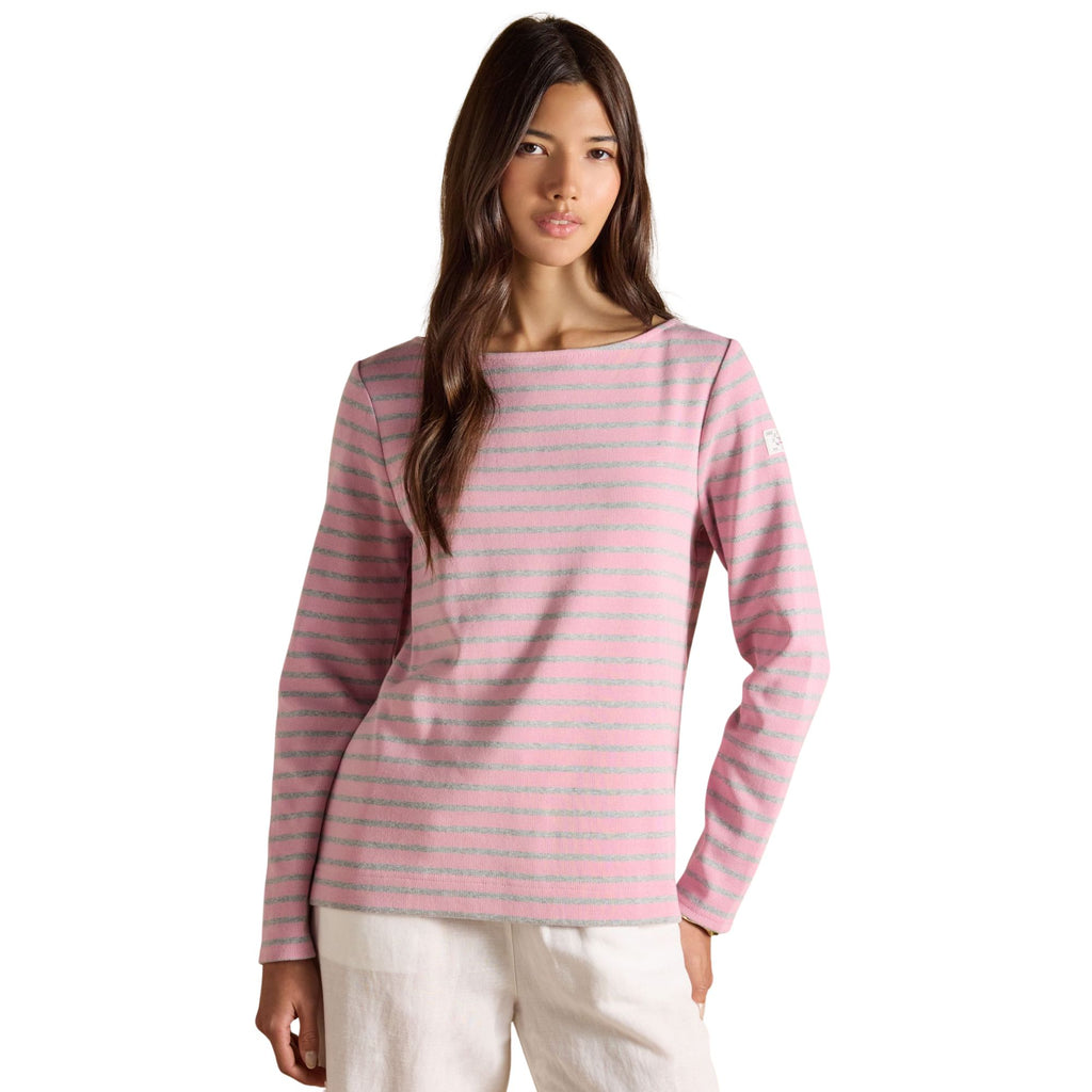 Joules Womens Harbour T-Shirt - Pink/Grey Marl
