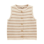 Joules Womens Holly Button Tank Tank Top - Cream Stripe
